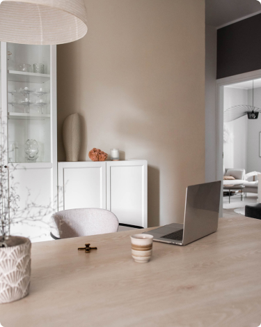 Bright home workspace with laptop, ready for blogging without social media noise and using simple blog tools.